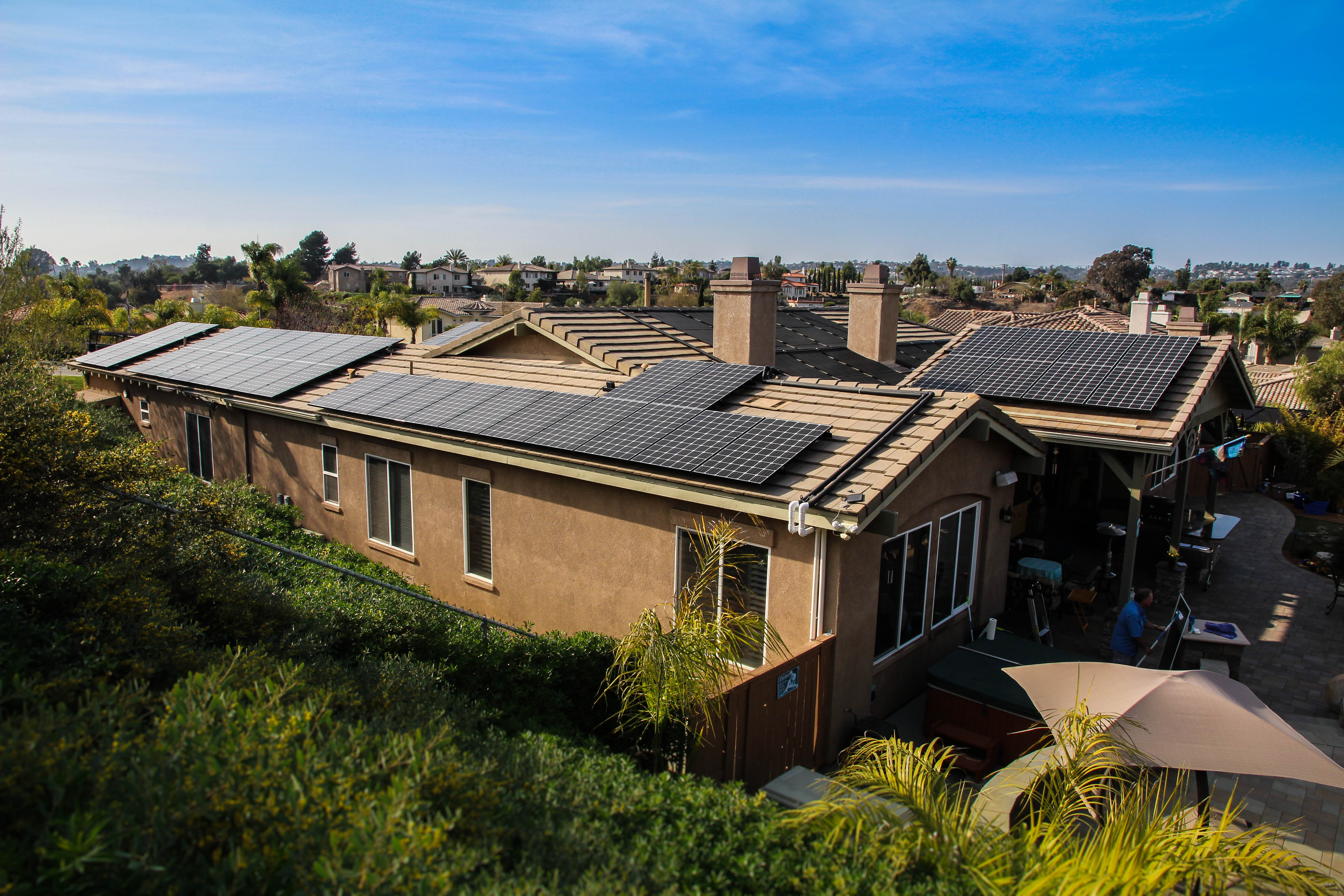 Single-story rooftop install — La Mesa, CA